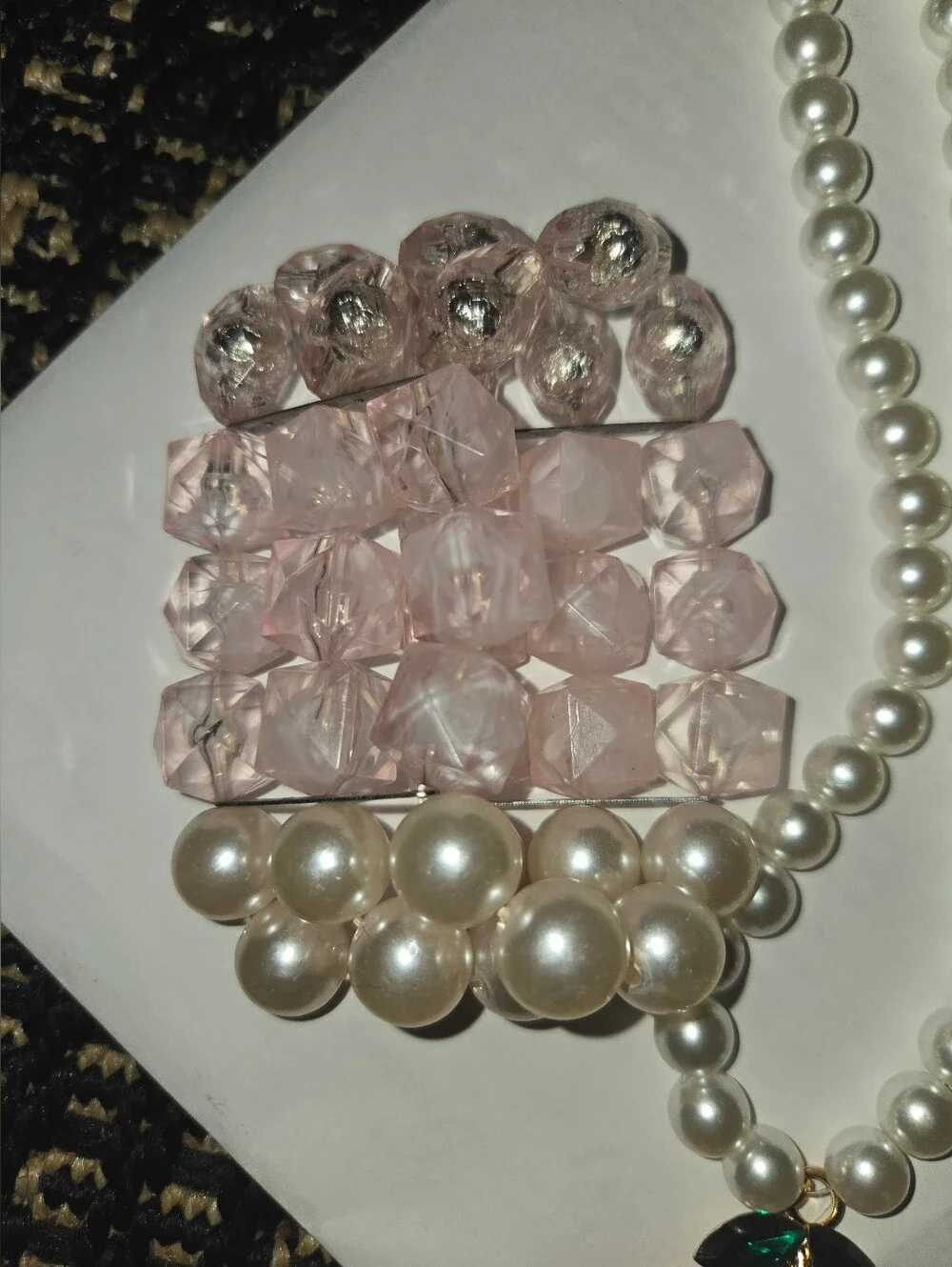 Pearl Necklace with Red Cherry Pendant by